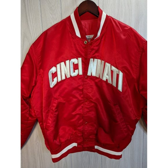VTG 90s CINCINNATI REDS MLB THROWBACK STARTER SATIN DIAMOND COLLECTION JACKET XL - Picture 2 of 10